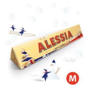 Floraqueen FR Barre Toblerone Personnalisée : Le Cadeau Gourmand Unique pour Émerveiller vos Proches à Noël