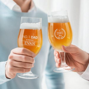 Floraqueen FR : Le Verre à Bière Personnalisé, Gravé avec Votre Texte pour un Cadeau Unique