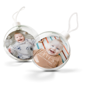Floraqueen FR Boule de Noël Personnalisée : Célébrez le Premier Noël de Bébé avec un Souvenir Unique et Éternel