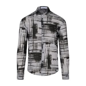 Erverte Paris Chemise Lin Geometric Harmony : L&rsquo;Élégance Française pour un Style Audacieux